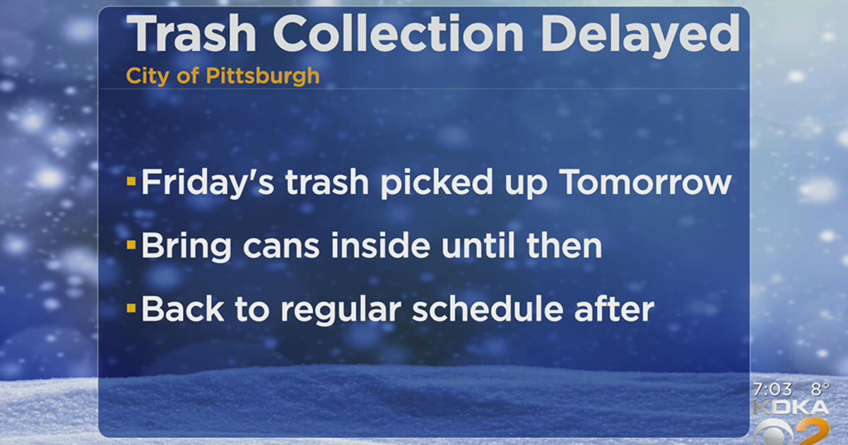 City Of Pittsburgh Trash Collection Delayed Until Monday CBS Pittsburgh