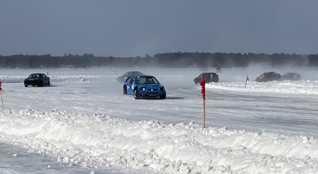 Ice Racing On Borden Lake in Garrison Finding Minnesota 