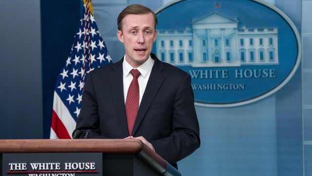 White House National Security Advisor Jake Sullivan speaks to the news media about the situation in Ukraine during a daily press briefing at the White House in Washington 