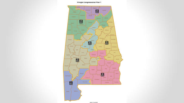 Alabama's congressional map. 