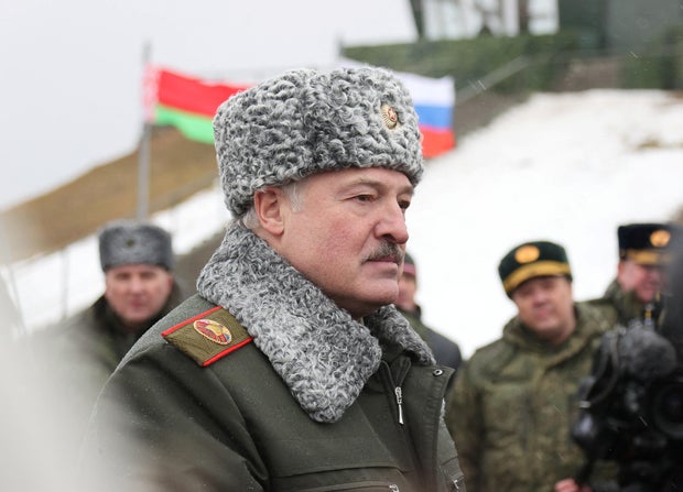 Belarusian President Lukashenko inspects military exercises in the Mogilev region