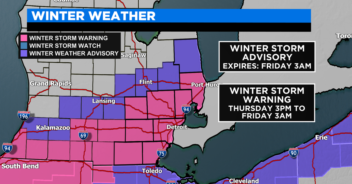 Winter Storm Warning What to Expect Today CBS Detroit