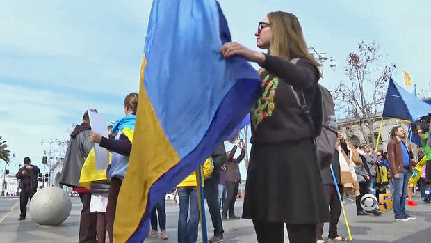 Rally for a Free Ukraine in San Francisco Feb. 20, 2022 
