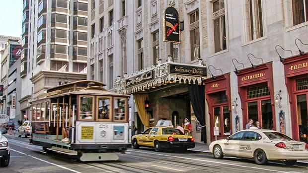 Sir Francis Drake Hotel and Cable Car 