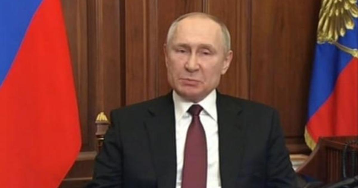 Vladimir Putin Launches War On Ukraine With Fiery Speech - CBS News