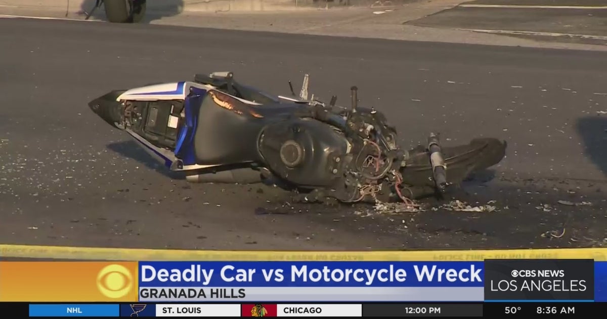 Motorcyclist Killed, 2nd Person Injured In Fiery Granada Hills Crash CBS Los Angeles