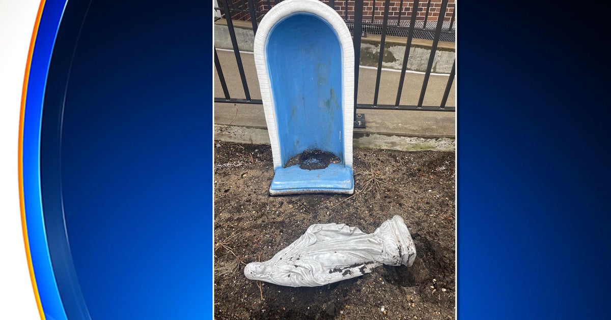 Caught on video Man attempts to steal statue of Virgin Mary from St