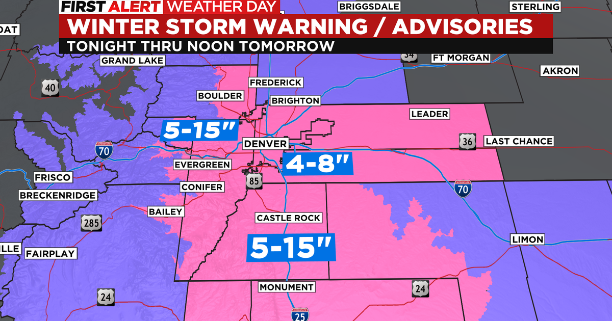 Colorado Weather: Winter Storm Warning For St. Patrick's Day - CBS Colorado