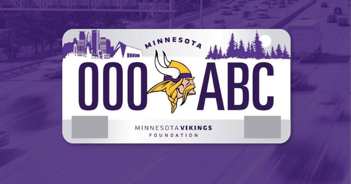 Minnesota Vikings Licenses Plates? Bill At Capitol Would Make It Reality -  CBS Minnesota