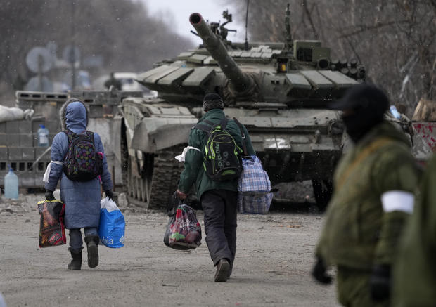 Evacuations from Mariupol in Ukraine 