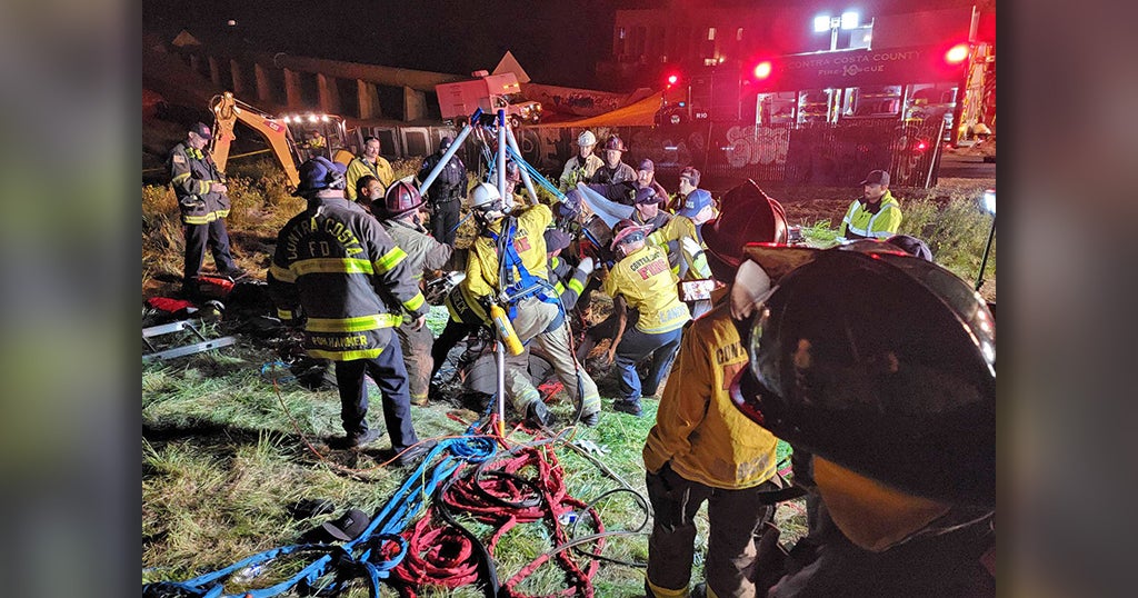 Crews Rescue Man Trapped in Antioch Underground Sewer Pipe CBS San Francisco