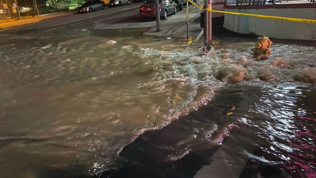 Water Main Break Floods Streets In Westlake District 