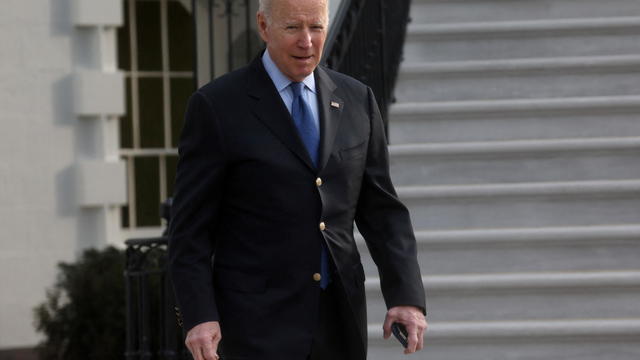 U.S. President Joe Biden boards Marine One for travel to Brussels 