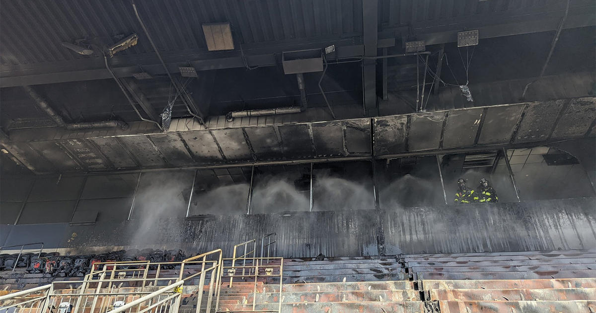 Fire Burns Seats Inside Of Empower Field At Mile High