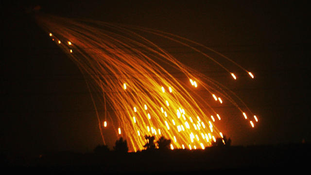 White phosphorous smoke screens 