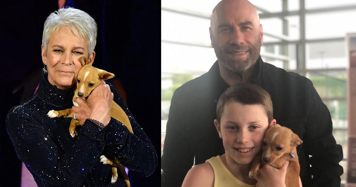 John Travolta and his son adopted the puppy from the Oscars' Betty White  tribute - CBS News