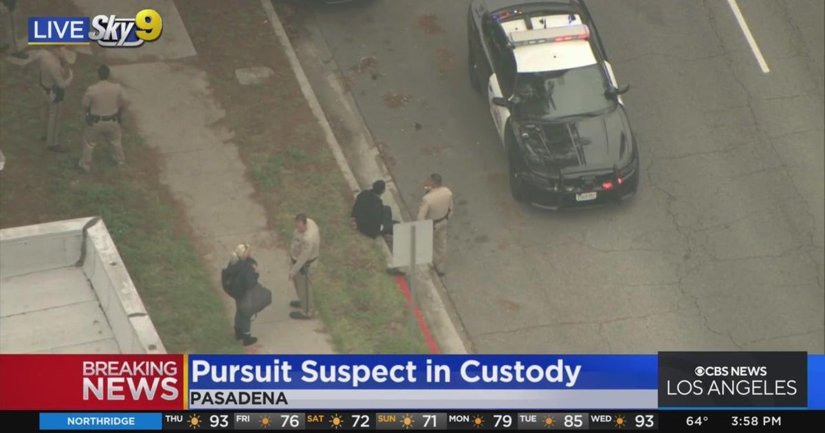 Pursuit suspect taken into custody in Pasadena - CBS Los Angeles