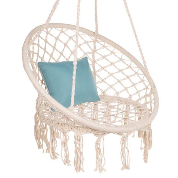 Best Choice Product Hand Woven Cotton Macrame Hanging Chair Swing 