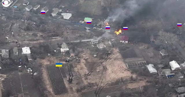 Ukraine drone video shows attack on Russian tanks - CBS News