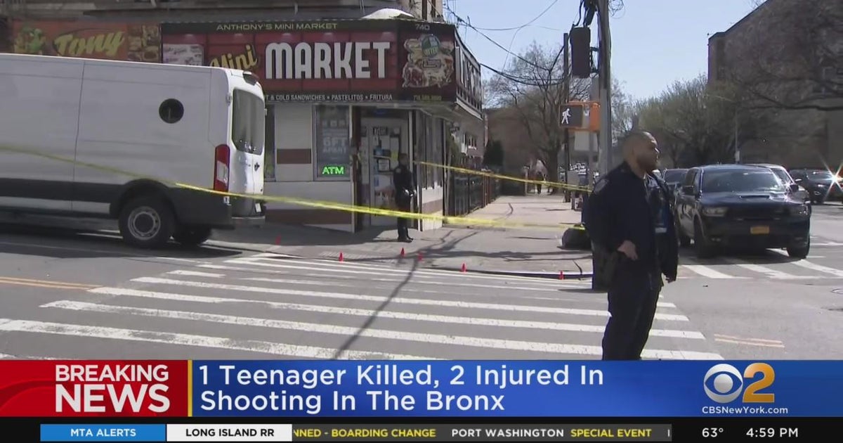 Teen killed, 2 hurt in shooting near Bronx high school - CBS New York