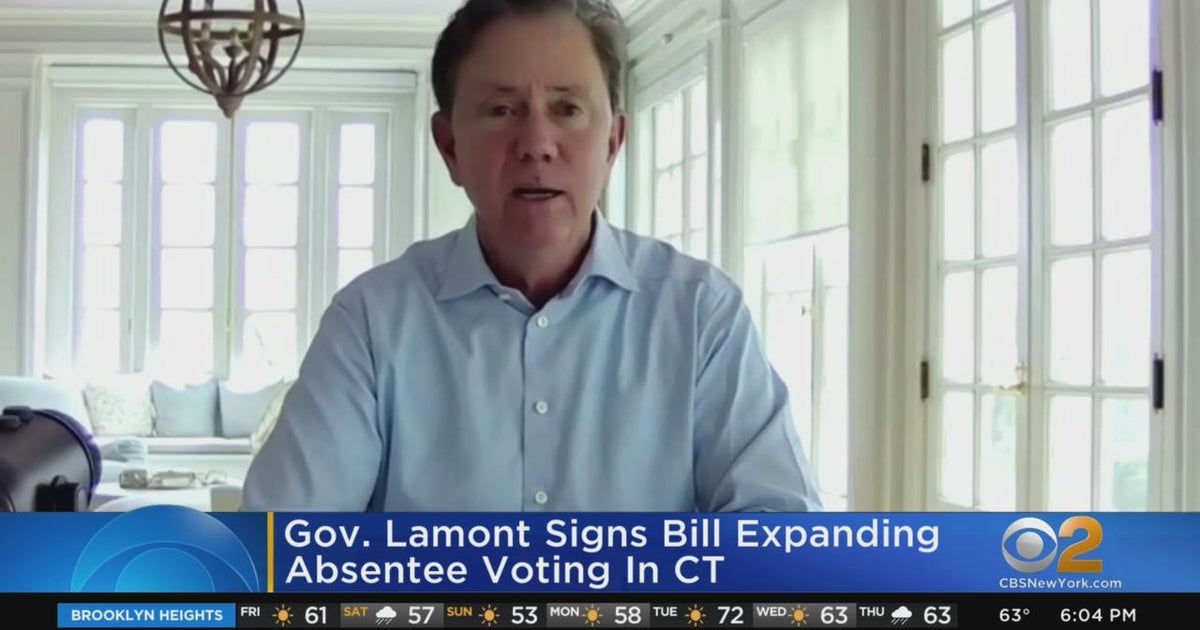 Lamont signs bill expanding absentee voting - CBS New York