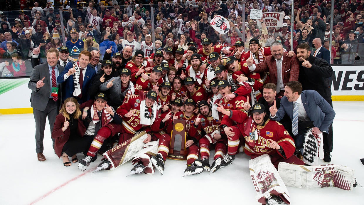 Denver celebrates third hockey championship in 1 year - CBS Colorado