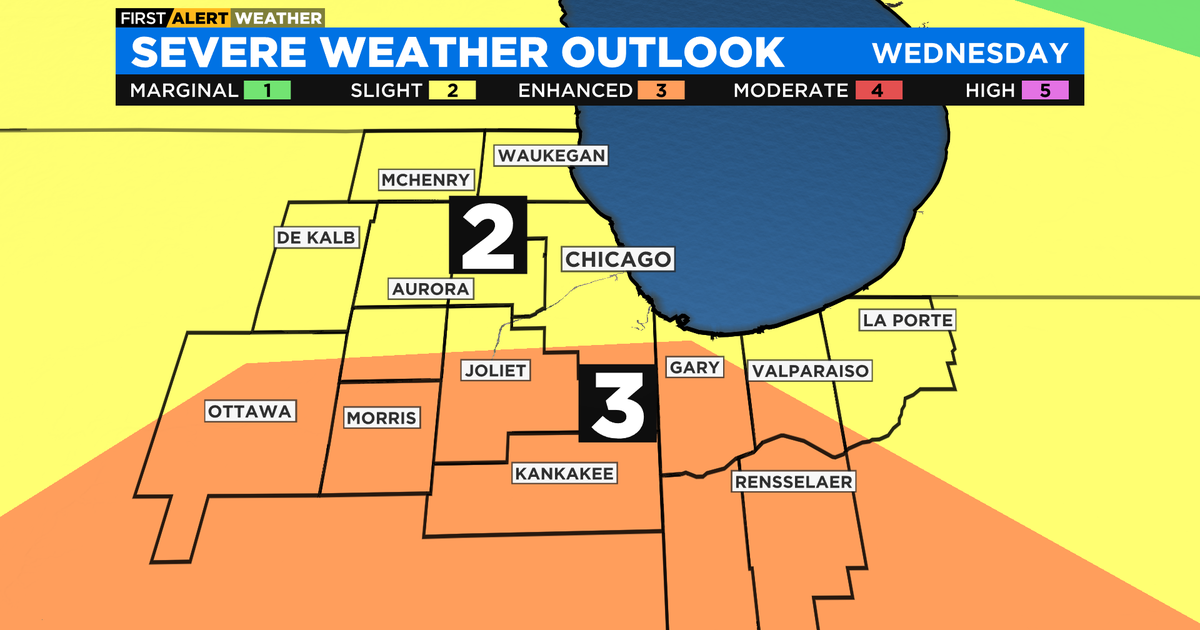 Chicago First Alert Weather: Severe weather coming on Wednesday - CBS ...
