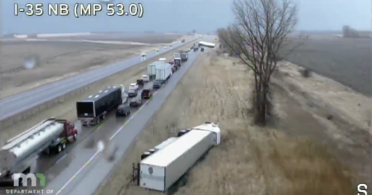 Strong Winds In Faribault Blow Over 9 Semis On I35, Uproot Trees