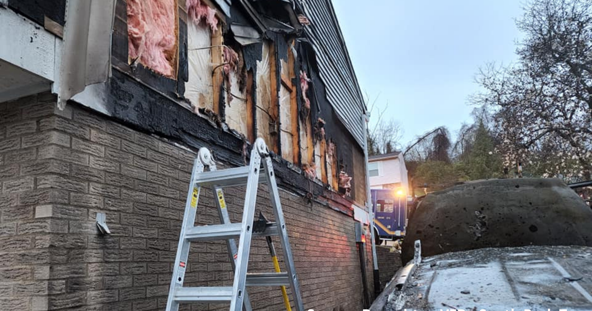 Vehicle fire quickly spreads, damages home in South Park - CBS Pittsburgh