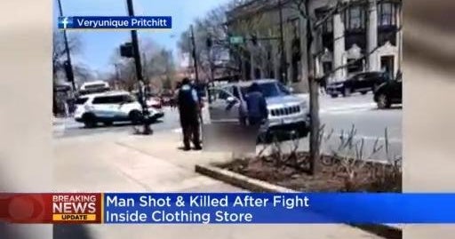 Man shot and killed after fight inside clothing store - CBS Chicago