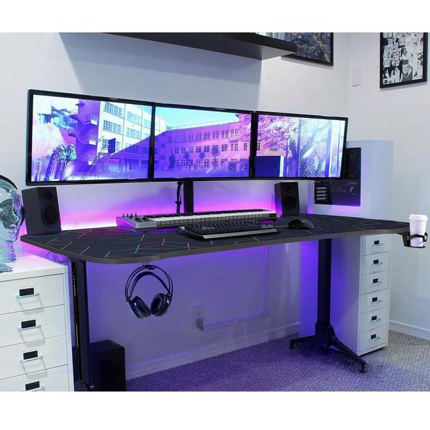Homall Computer Office Height Adjustable Gaming Desk 