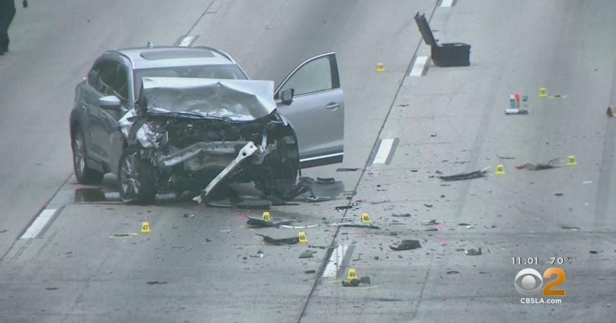 105 freeway in Downey shut down for hours after fiery wreck leaves 3