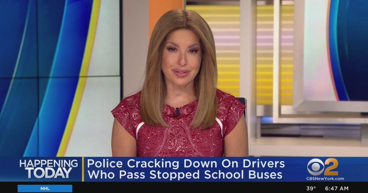 Police cracking down on passing school buses - CBS New York