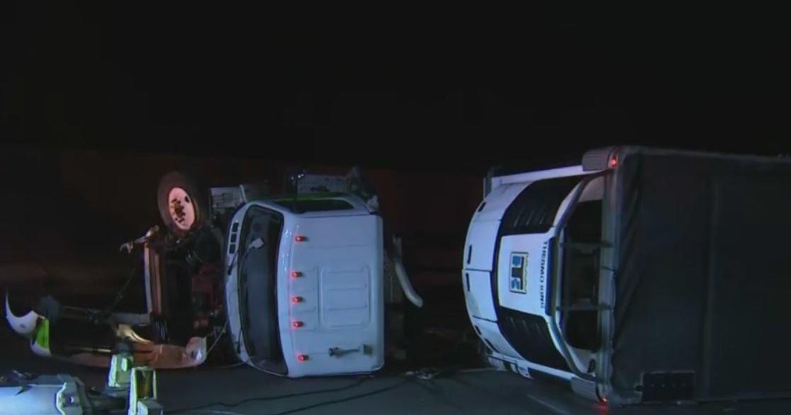 Overturned big-rig spills milk, fuel on 101 freeway in Sherman Oaks ...