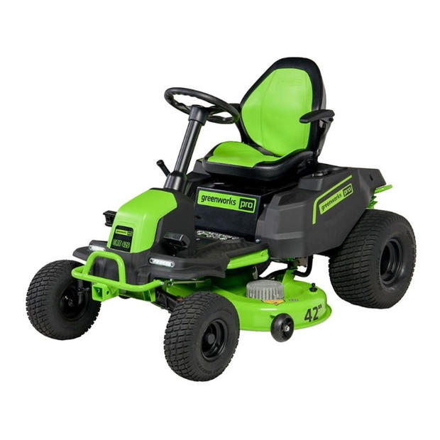 Greenworks Pro 42" 60V battery/electric CrossoverT riding lawn mower (7409002) 