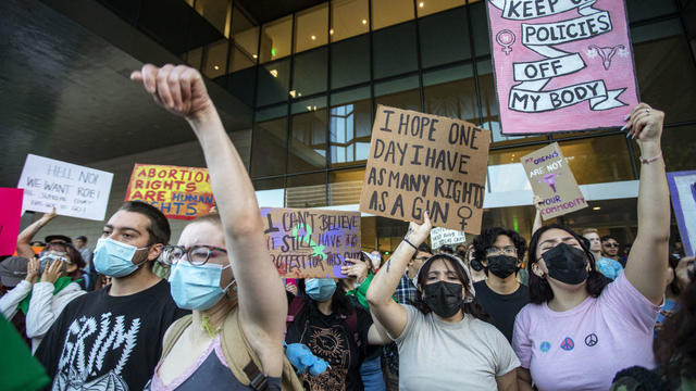 Demonstrators Protest Amid Leaked Supreme Court Draft To Overturn Roe V. Wade 