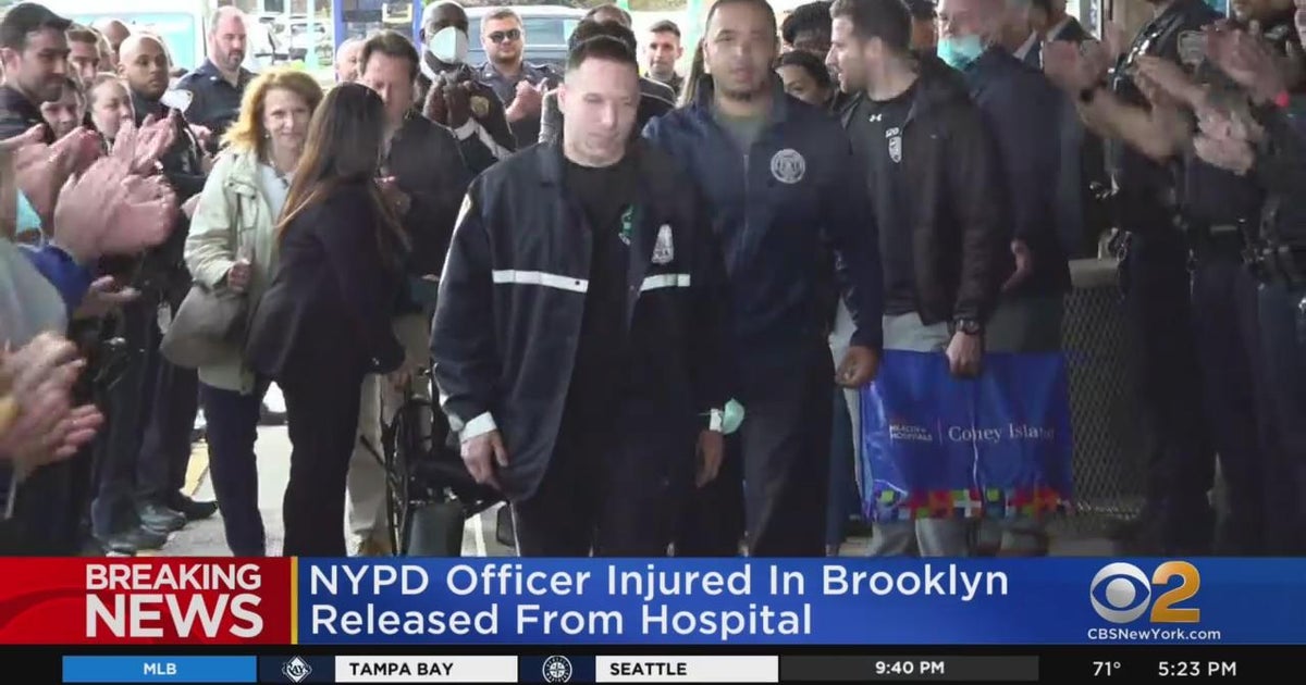 NYPD officer stabbed in Coney Island leaves hospital - CBS New York