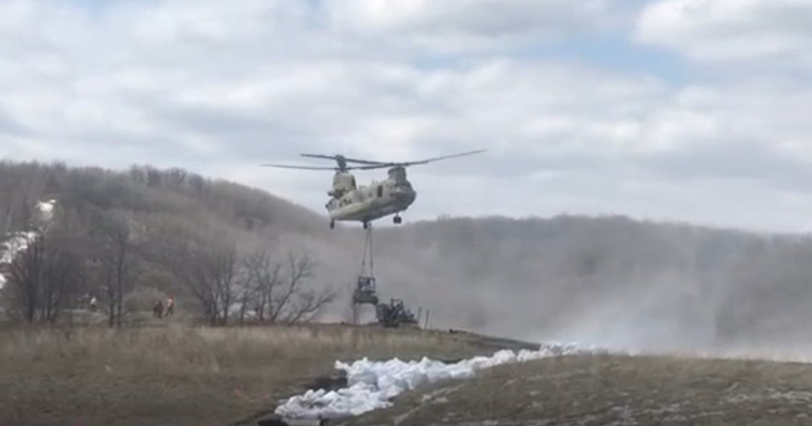 Minnesota National Guard Crew Helps With Flooding In North Dakota CBS