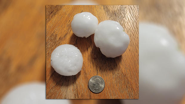 large hail in montevideo 