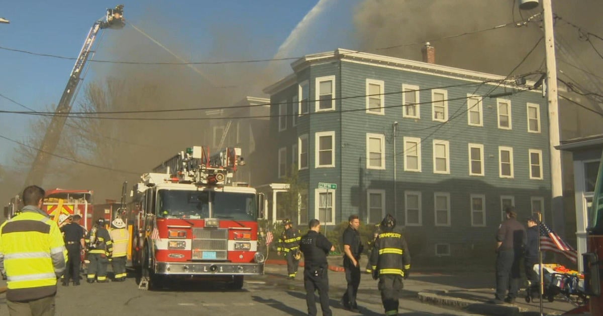 Massive fire rips through multiple buildings in Salem - CBS Boston