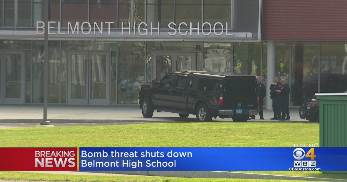 Belmont High School classes canceled after bomb threat - CBS Boston