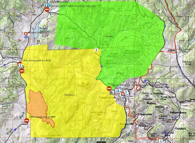 High Park Fire map (Teller County SO) 