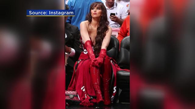 Who is the woman sitting courtside with Heat dress? How opera singer Radmila  Lolly became Miami's stylish fan