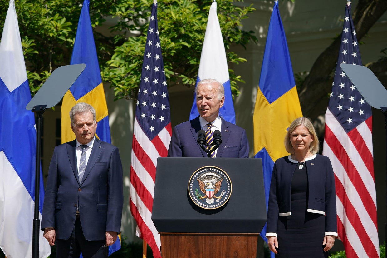 Biden greets leaders of Sweden and Finland at White House, offers ...