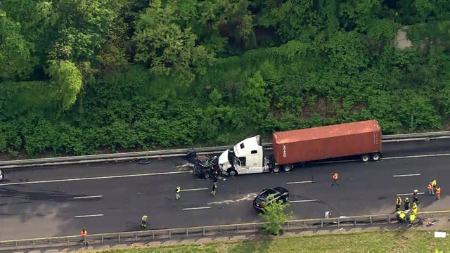 A deadly crash shut down part of Route 24 in Summit, New Jersey, on May 19, 2022. 