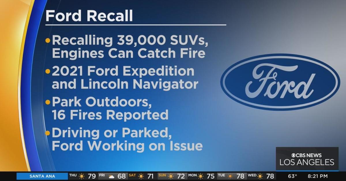 Ford issues recall for several models after reports engine can catch on
