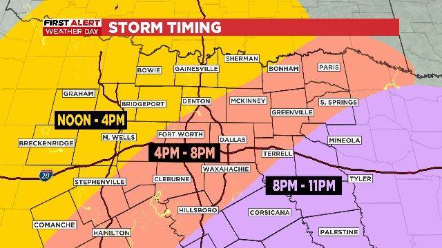 First Alert Weather Day: severe weather threat moving in - CBS Texas