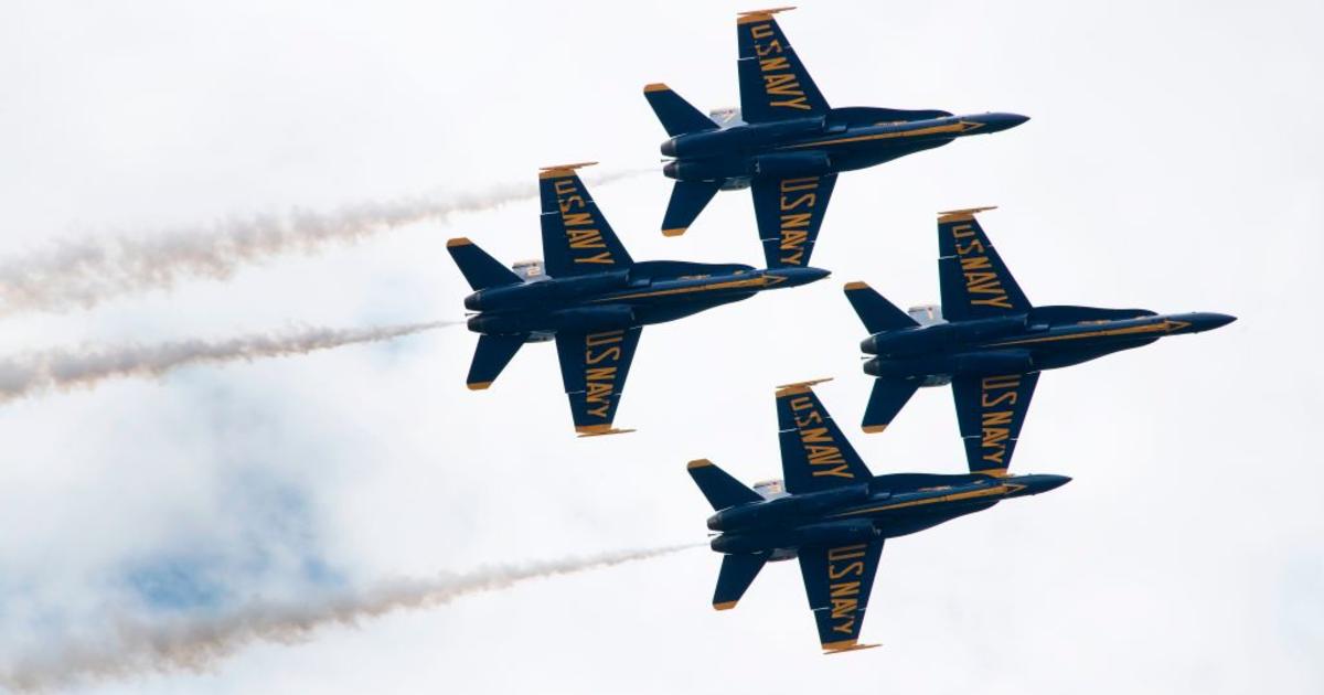 Blue Angels Squadron Soars Over Annapolis In Dazzling Flight