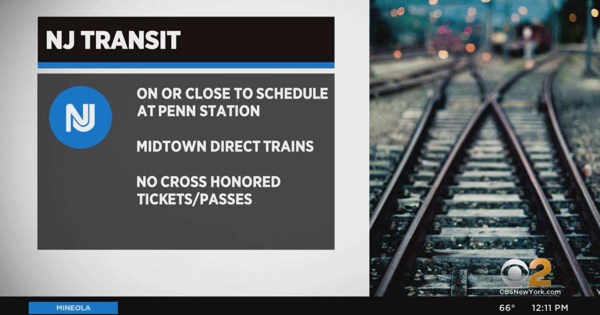 NJ Transit running on or close to schedule after lengthy delays into