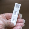 Positive Cassette rapid test for COVID-19, Test Result by Using Rapid Test Device for COVID-19 Novel Coronavirus. 